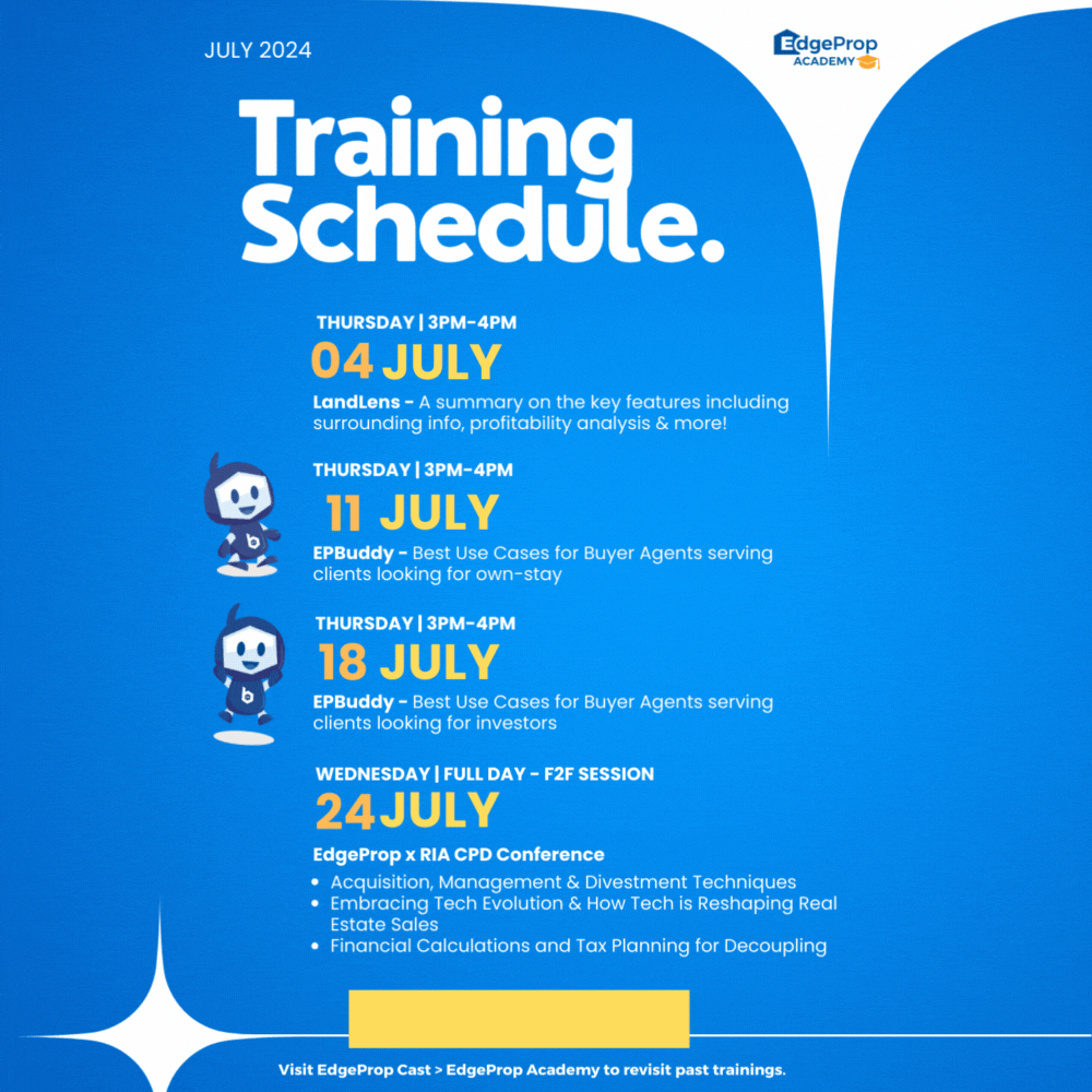 July 2024 EP Agent Training Schedule EdgeProp.sg